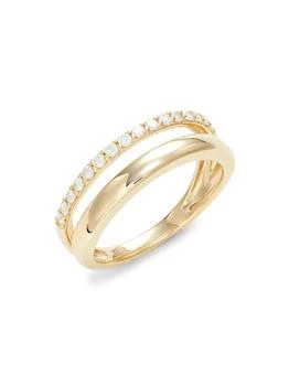 Saks Fifth Avenue | 14K Yellow Gold & 0.25 TCW Diamond Split Band Ring