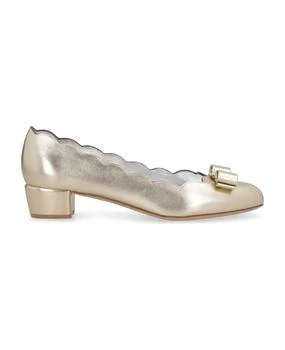 Salvatore Ferragamo | Women's Vara Metallic Leather Ballet Flats In Gold