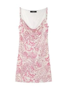 Versace | Underwater Barocco Cowl Minidress