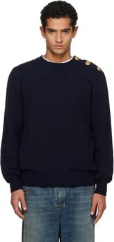 Balmain | Navy Eco-Cashmere Sweater