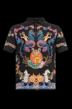 Versace Coral Theatre Printed Polo Shirt