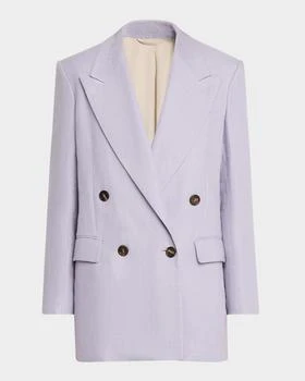 Brunello Cucinelli | Double-Breasted Linen Gabardine Blazer