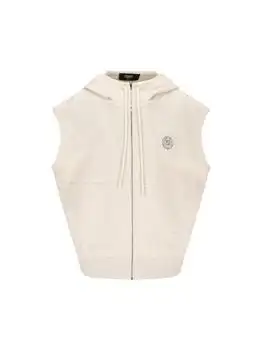Fendi | Fendi Oversized Sleeveless Zipped Drawstring Hoodie
