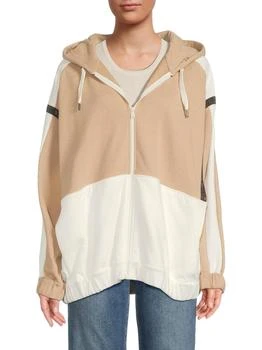 Brunello Cucinelli | Colorblocked Cotton Zip-Up Hoodie