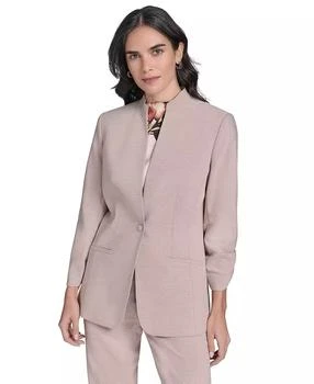 Petite 3/4-Sleeve One-Button Blazer