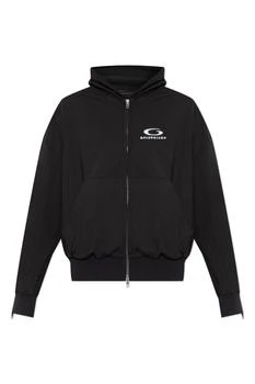 Balenciaga | Balenciaga Logo Embroidered Zip-Up Jacket