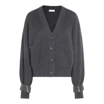 Brunello Cucinelli | Brunello Cucinelli V-Neck Long Sleeved Cardigan