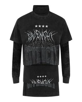 Givenchy | Layered Long Sleeve Graphic T-Shirt With Balaclava