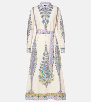 ETRO | Printed cotton-blend shirt dress