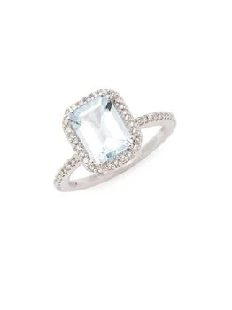 Effy | 14K White Gold, Aquamarine
0.28 TCW Diamond Ring