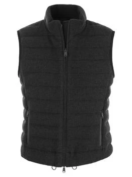 Brunello Cucinelli | Brunello Cucinelli Ribbed-Knit Sleeveless Down Jacket