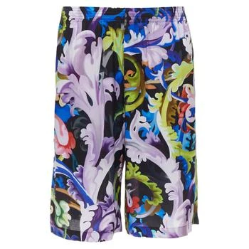 Versace | VERSACE 2021 Runway Baroccoflage floral baroque wide shorts IT48 M