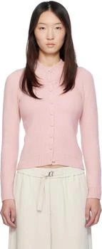 Magda Butrym | Pink Classic Round-Neck Cardigan