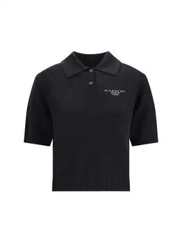 Givenchy | Givenchy Paris 1952 Embroidered Knit Polo Top