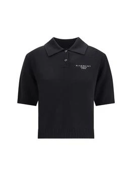 Givenchy | Givenchy Paris 1952 Embroidered Knit Polo Top