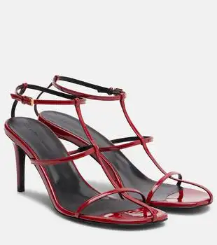 Khaite | Cage 75 patent leather sandals