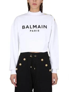 Balmain | Balmain Logo Printed Highneck Sweater