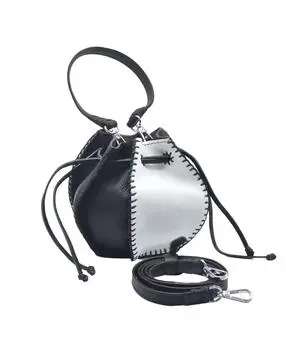 Carlos Falchi Mini Bucket Leather Pouch Bag