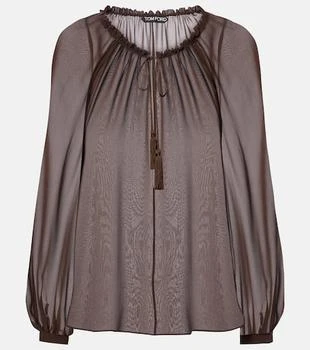 Tom Ford | Sheer silk georgette blouse