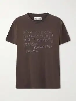 MAISON MARGIELA | Numerical Printed Cotton-jersey T-shirt