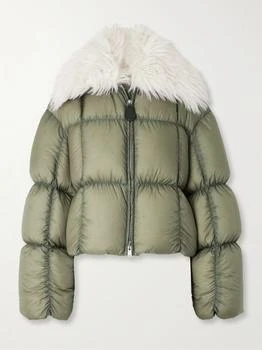 Jil Sander | Plush-trimmed Padded Quilted Shell Jacket - Army green