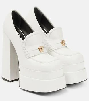 Versace | Aevitas leather platform loafer pumps