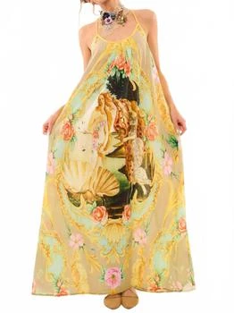 Birth Of Venus Maxi Dress In Pearl Print