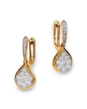Bloomingdale's | Diamond Cluster Drop Earrings in 14K Yellow Gold, 0.75 tcw