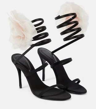 Magda Butrym | Floral-appliqué satin sandals