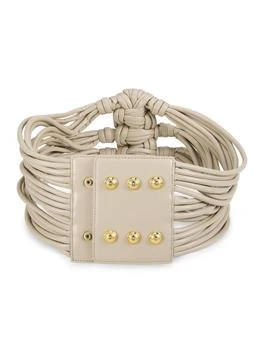 Balmain | Braided Faux Leather Waist Belt