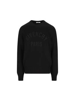 Givenchy | Givenchy Logo Embossed Ribbed Hem Sweater