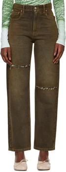 MM6 | Brown 5-Pocket Jeans