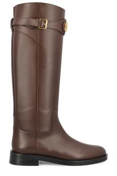 Valentino | Valentino Logo Plaque Buckle Detailed Boots