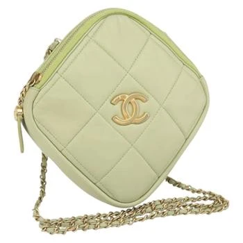 Chanel | Diamond Chain Crossbody Bag Quilted Lambskin Leather Shoulder Bag Bag (Pre-Owned)
