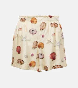 Chloé | High-rise printed silk shorts