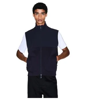Armani Exchange Stretch Cotton Full Zip Vest
