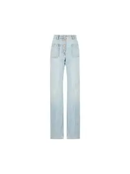 Valentino | Valentino Button Detailed Straight Leg Jeans