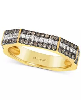 Le Vian | Chocolatier® Chocolate Diamond & Vanilla Diamond Three Row Ring (3/8 ct. t.w.) in 14k Gold