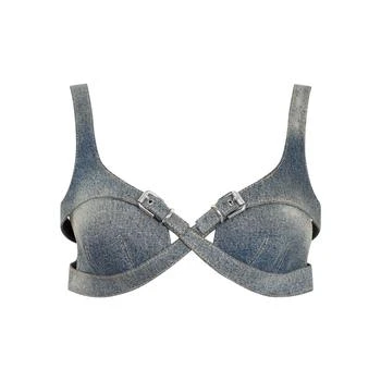 Givenchy | Givenchy Crossed Denim Bra Top