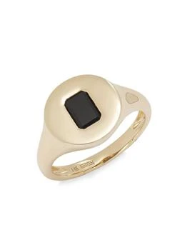 Effy | 14K Yellow Gold 
Onyx Ring