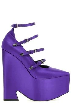 Versace | Versace Tempest Strappy Platform Pointed Toe Pumps