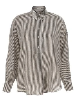 Brunello Cucinelli | Brunello Cucinelli Striped Long Sleeved Shirt