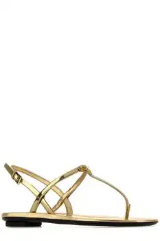 Prada | Prada Metallic Flat Thong Sandals