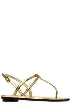 Prada | Prada Metallic Flat Thong Sandals