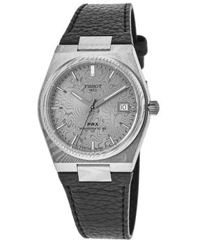 Tissot PRX Powermatic 80 Damascus Steel Automatic Grey Dial Leather Strap Men's Watch T137.807.96.081.00