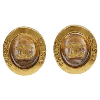 Chanel | gold Clear Metal Clip Earrings (Pre-Owned)