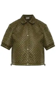 Moncler | Moncler Floral-Quilted Padded Short Sleeve Shirt