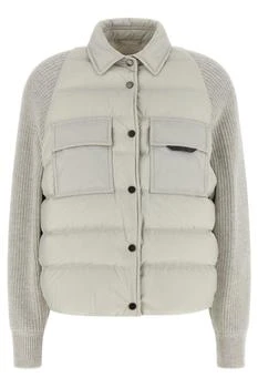 Brunello Cucinelli | Brunello Cucinelli Shiny Flap Detail Down Jacket