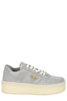 Prada | Prada Triangle Logo Lace-Up Sneakers