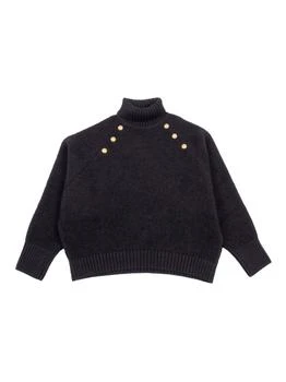 Balmain | Balmain Kids Button-Detail High-Neck Knitted Jumper